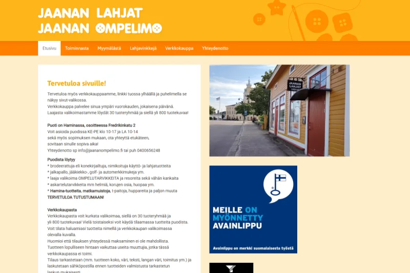 Jaanan Lahjat / Jaanan Ompelimo ja Asuste ky
